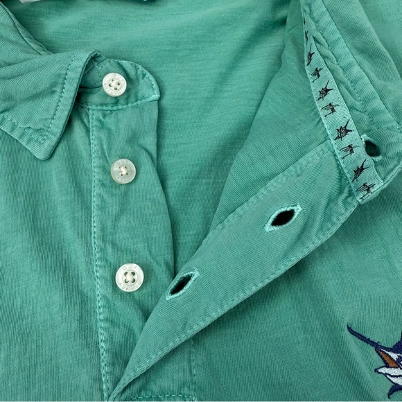 Men’s Guy Harvey Vintage Marine Polo Fish Logo Short Sleeve 100% Cotton Medium - Picture 7 of 16